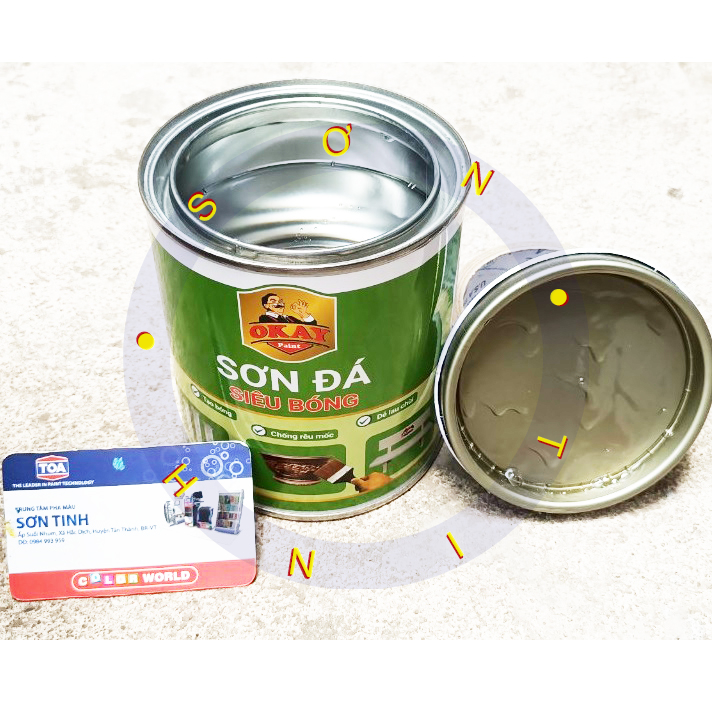 Sơn Đá Siêu Bóng Okay 800g