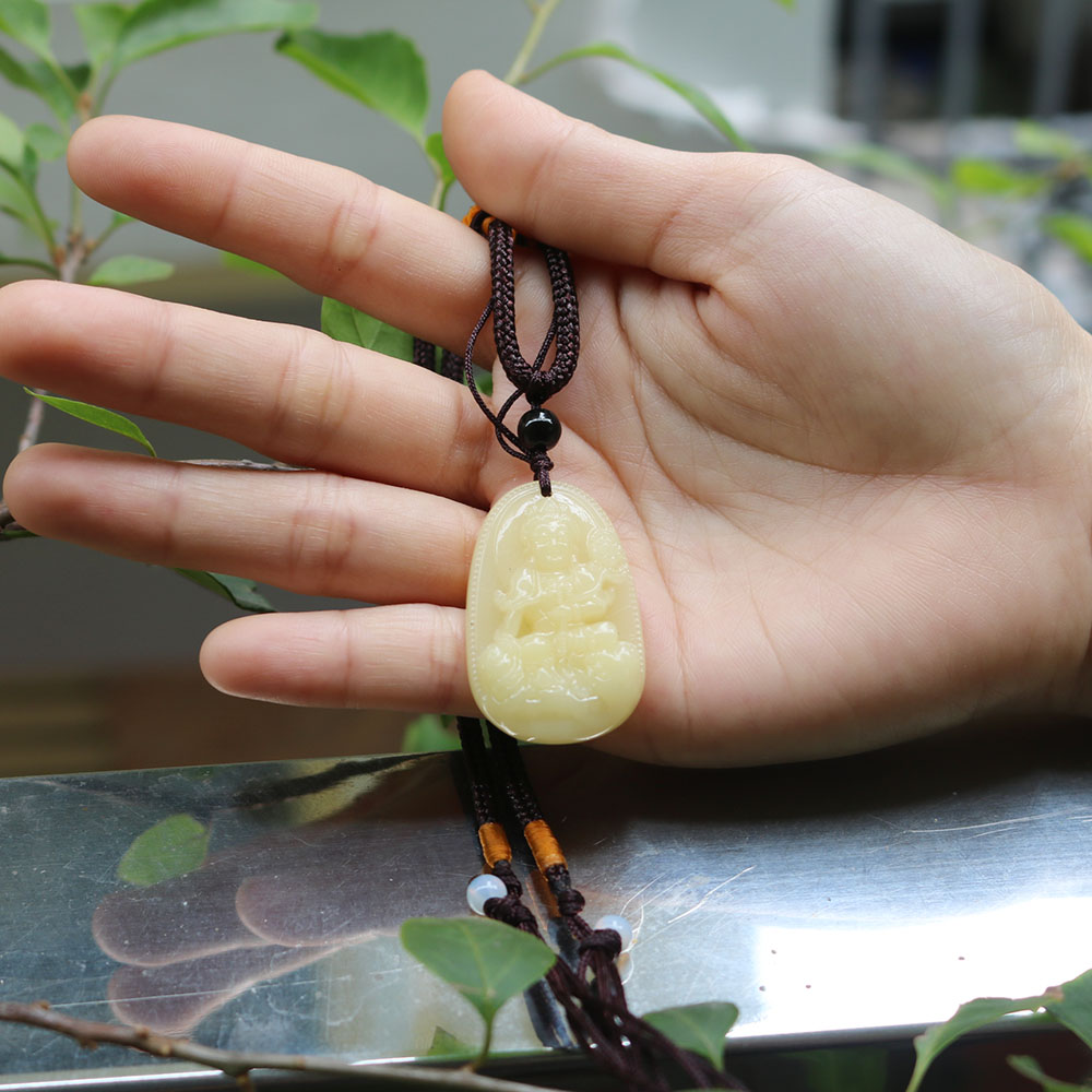 Bản mệnh 12 tuổi - Dây chuyền phật Phổ Hiền Bồ Tát size nhỏ - vòng cổ mặt phật tuổi Thìn, tuổi Tỵ - mặt phật mang may mắn cho tuổi thìn, tuổi tỵ - cầu may mắn tài lộc