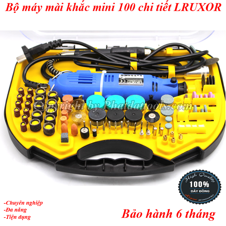 Máy khoan mài khắc mini đa năng 100 món LRUXOR