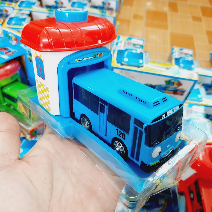 Xe Buýt Tayo The little Bus bộ 4 chiếc nhà và xe đồ chơi trẻ em