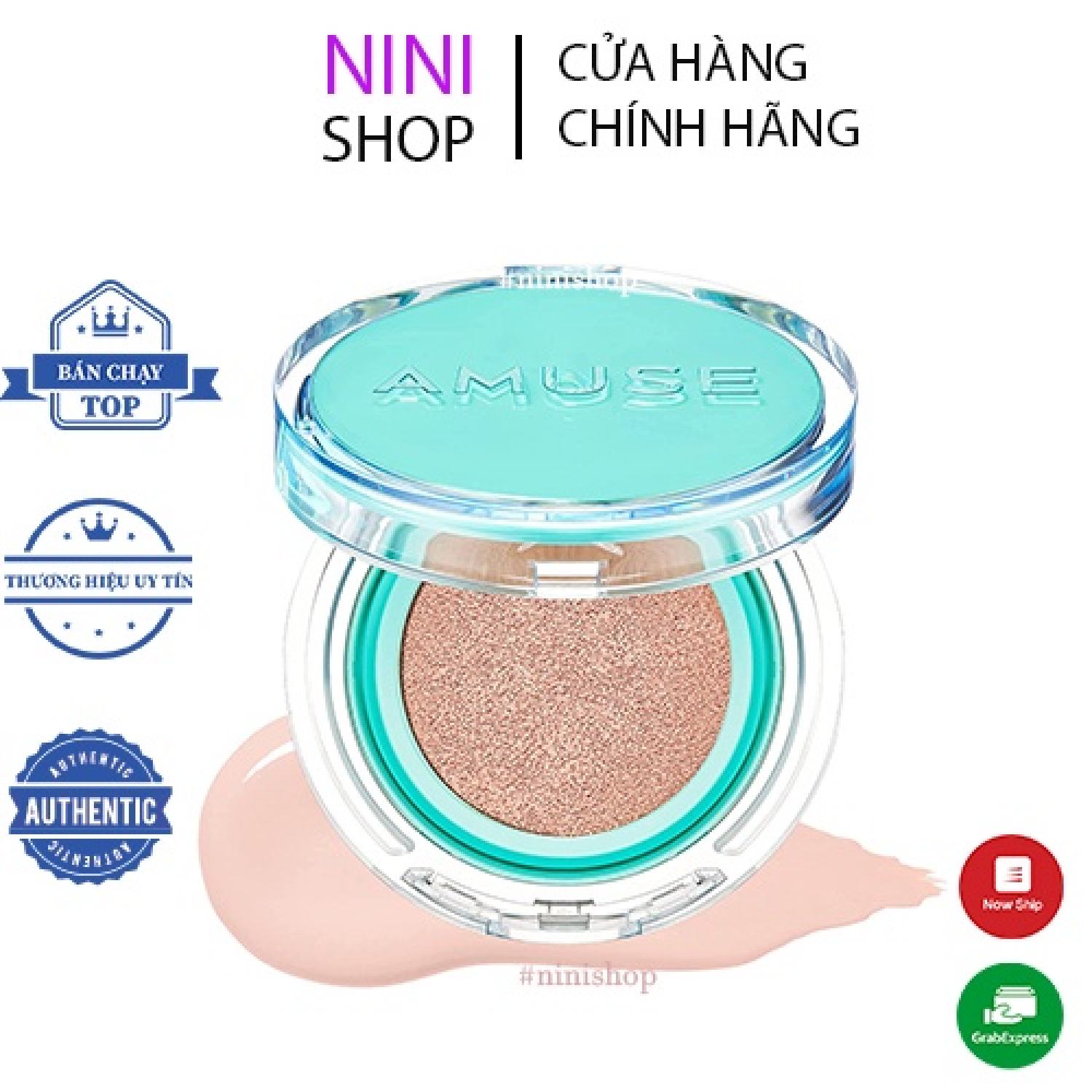New Phấn nước Amuse Meta Fixing Vegan Cushion - Ninishop