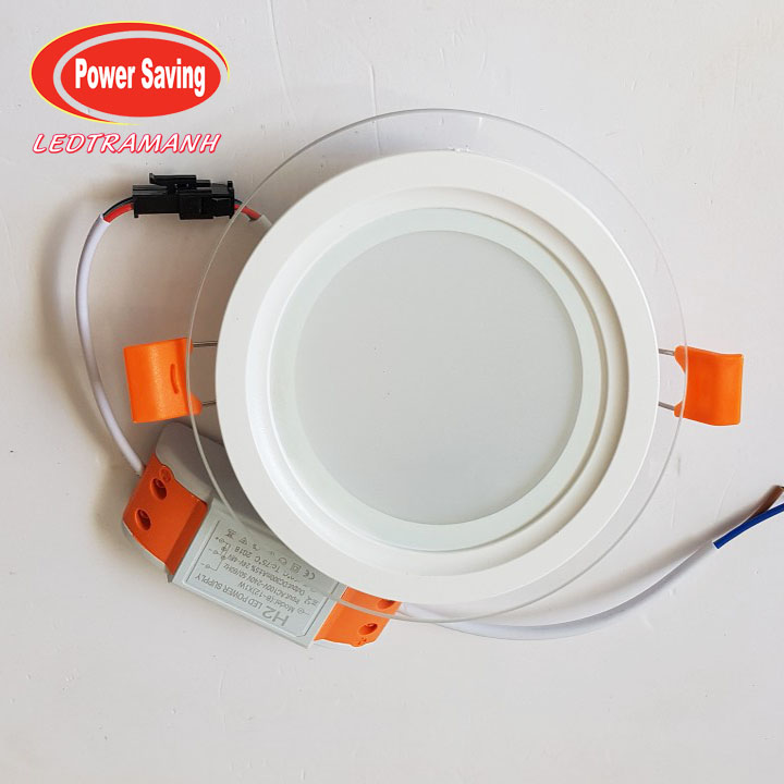 Đèn led âm trần mặt kính 9W khoét lỗ 90mm