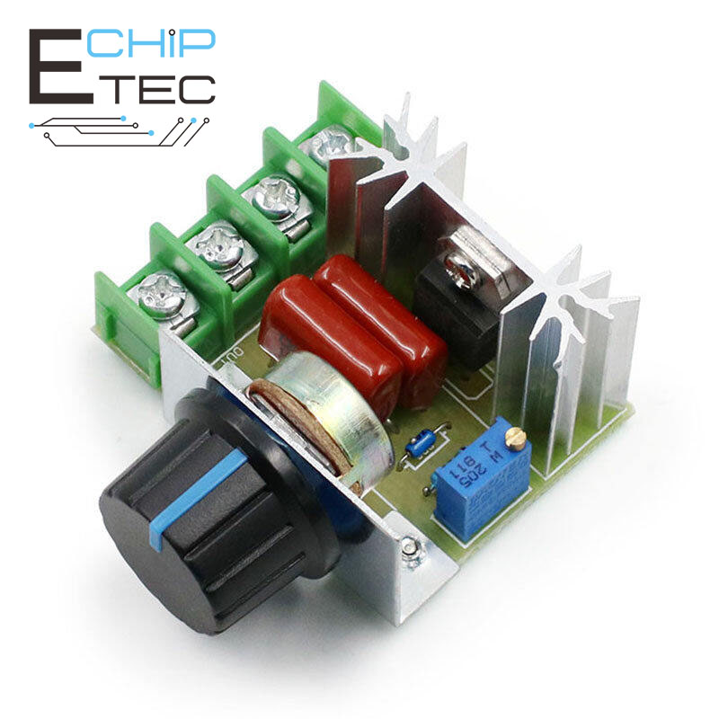 Bộ Điều Chỉnh Điện Áp EChipTEC SCR AC 220V 2000W Bộ Điều Khiển Tốc Độ Động Cơ Điều Chỉnh Độ Sáng Mô-đun Điều Chỉnh Điện Áp Nhiệt Điện Tử-INTL