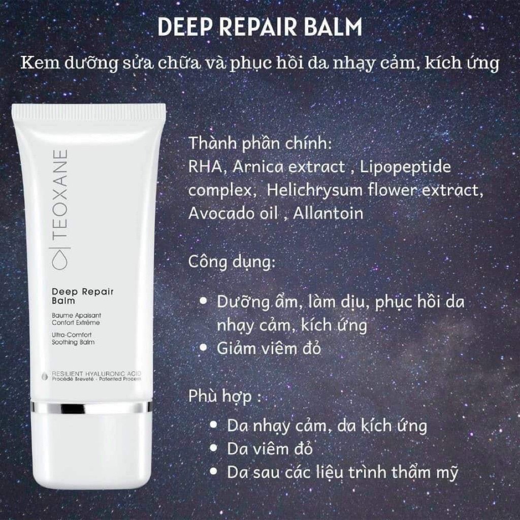 Kem dưỡng ẩm phục hồi da teoxane deep repair balm hàng công ty