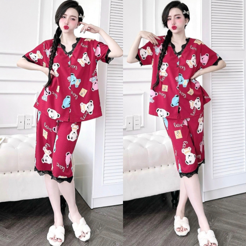 Đồ Bộ Ngủ Nữ Lửng Cao Cấp Lụa Nhật Bigsize 50-100kg