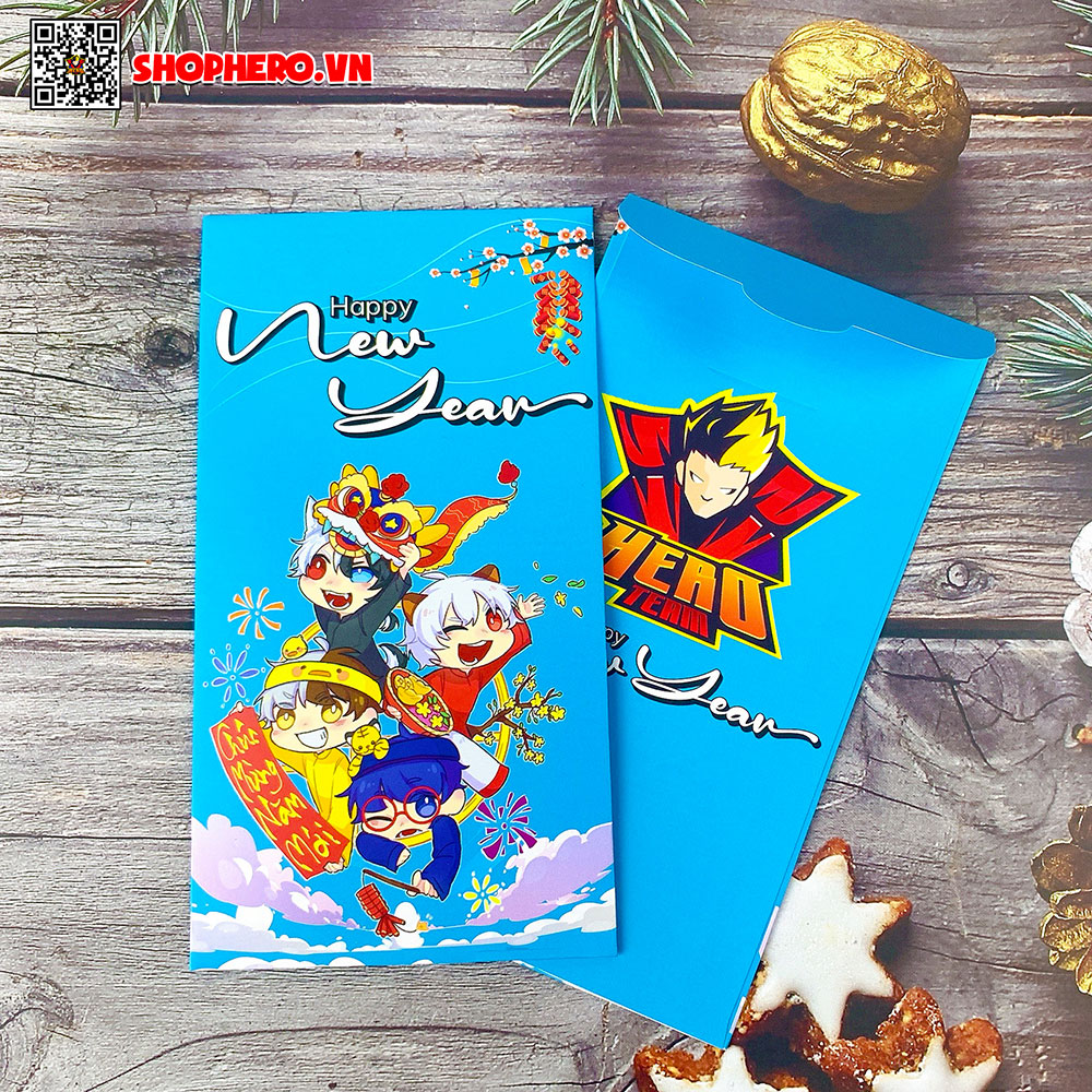 Bộ 6 bao lì xì Hero Team