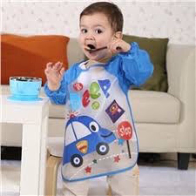 Áo yếm ăn dặm nilon chống thấm