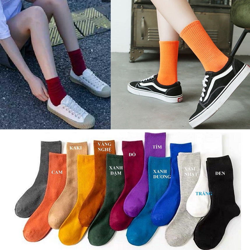 Tất Trơn Nữ Nhún Cổ Cao Phong Cách Vintage Hàn Quốc