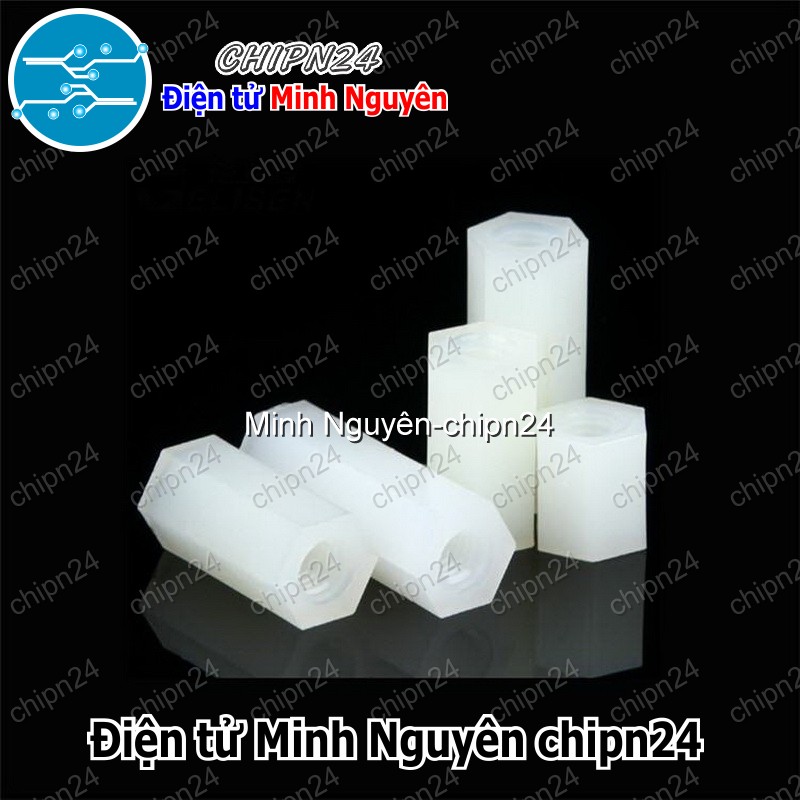 (F33-34) Cọc nhựa M3 (Cái-Cái) (Trụ nhựa 5mm/7mm/10mm/12mm/15mm/20mm/25mm/30mm/35mm/40mm/45mm/50mm) - [Chọn Loại] - HHH.00050