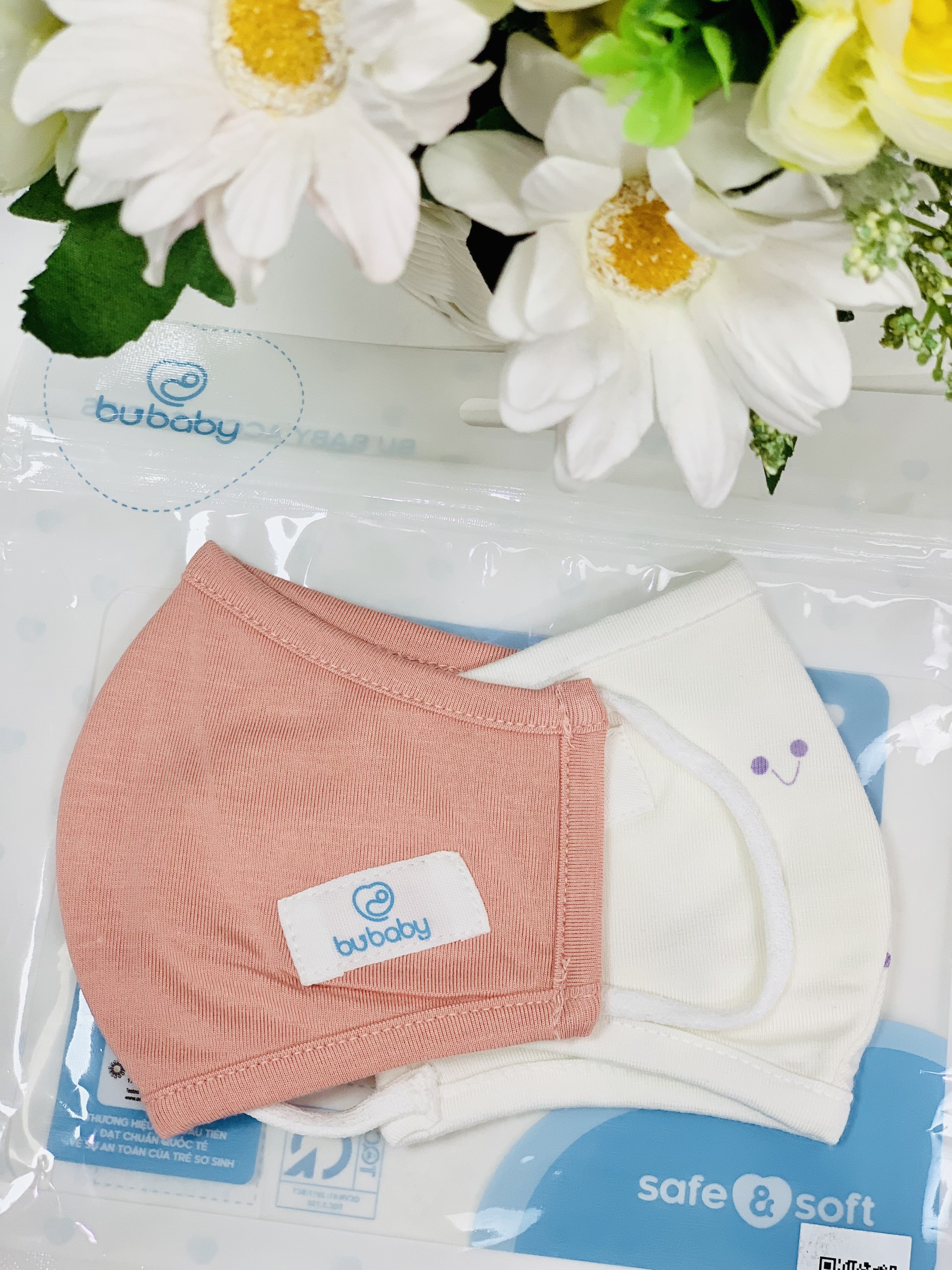Set 2 khẩu trang sợi tre/vải sồi kháng khuẩn Bu