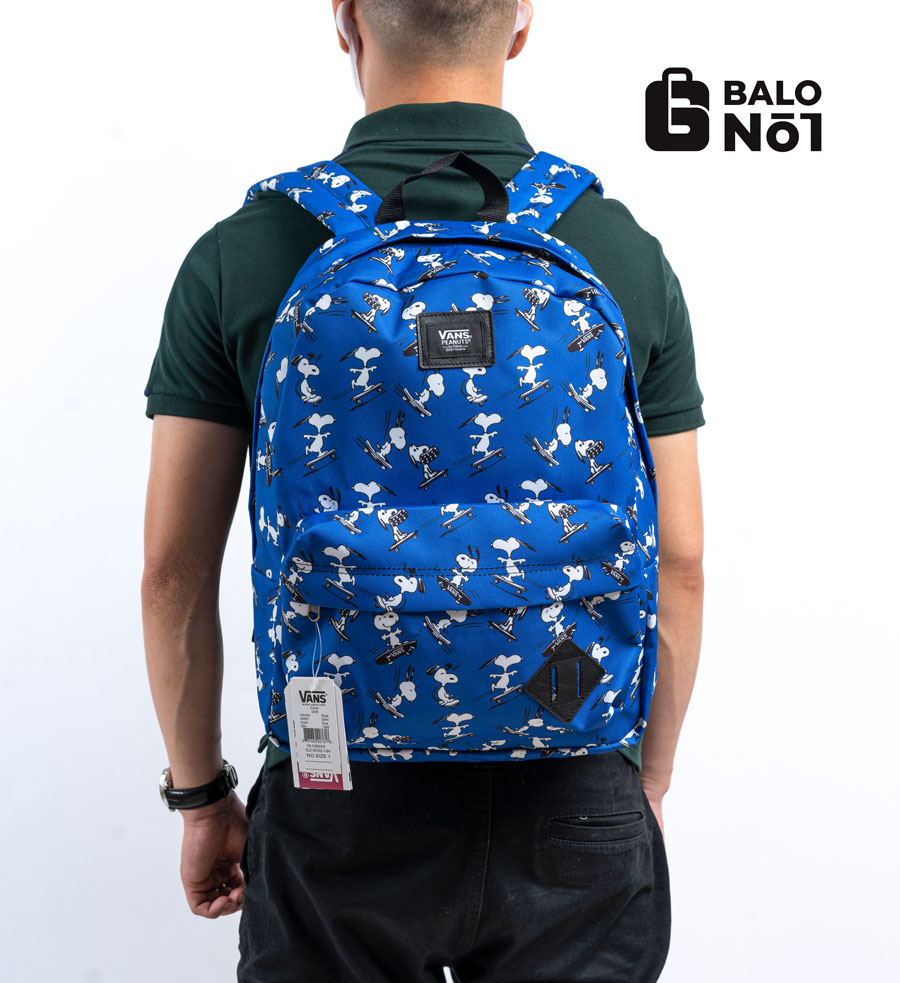 [HCM][ TẶNG KÈM VỚ ] Balo Van.s Peanuts Old Skool Backpack – Blue