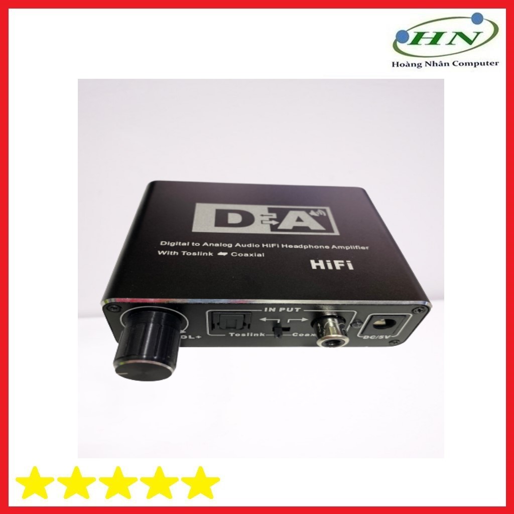 Bộ chuyển đổi âm thanh (tặng cáp optical) HIFI 2 chiều (optical) audio AV có núm điều chỉnh âm lượng