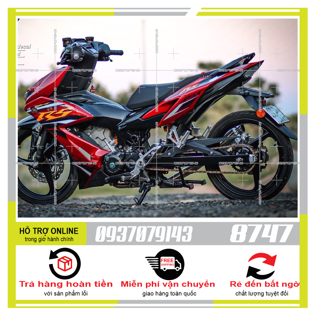 TEM RỜI WINNER X RS ĐỎ ĐEN(DÁN XE ĐỎ) 8747