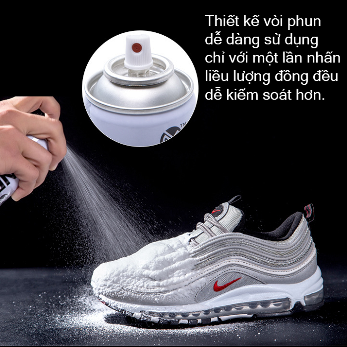 Chai xịt bọt làm sạch giày Sneaker Hando 300ml - Chai xịt bọt làm sạch chuyên cho giày Sneaker, Tẩy trắng giày Sneaker, Bình xịt vệ sinh giày Sneaker tẩy sạch mọi vết bẩn LLC001050