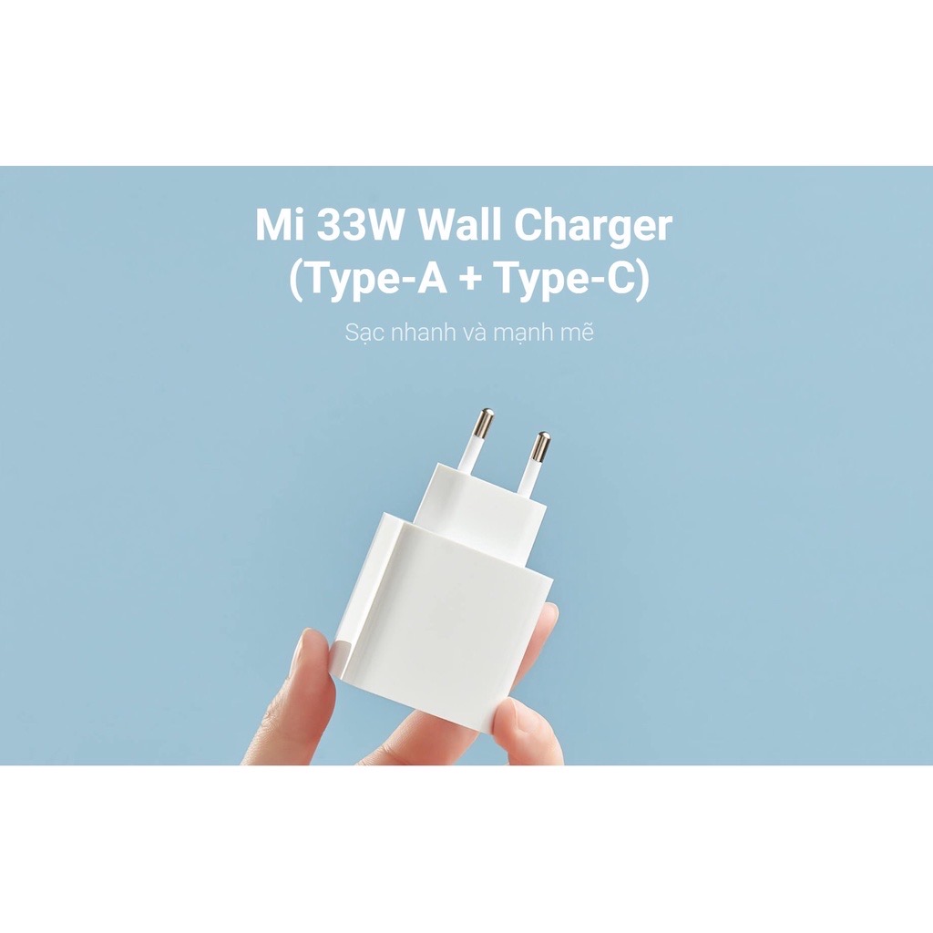 Củ sạc nhanh Mi 33W Wall Charger (Type-A + Type-C) AD332EU Quốc Tế