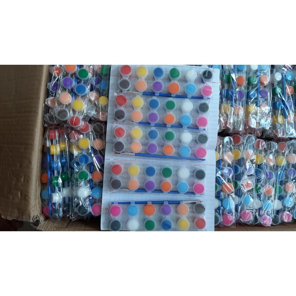 [Combo 50]Vỉ 12 Màu + 2 cọ vẽ