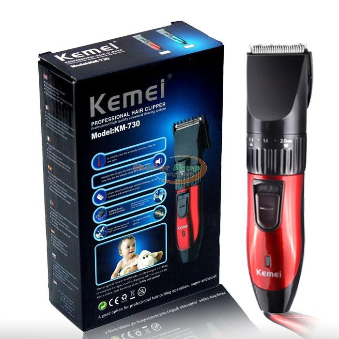 Tông đơ cắt tóc trẻ em Kemei 730 (Đỏ)