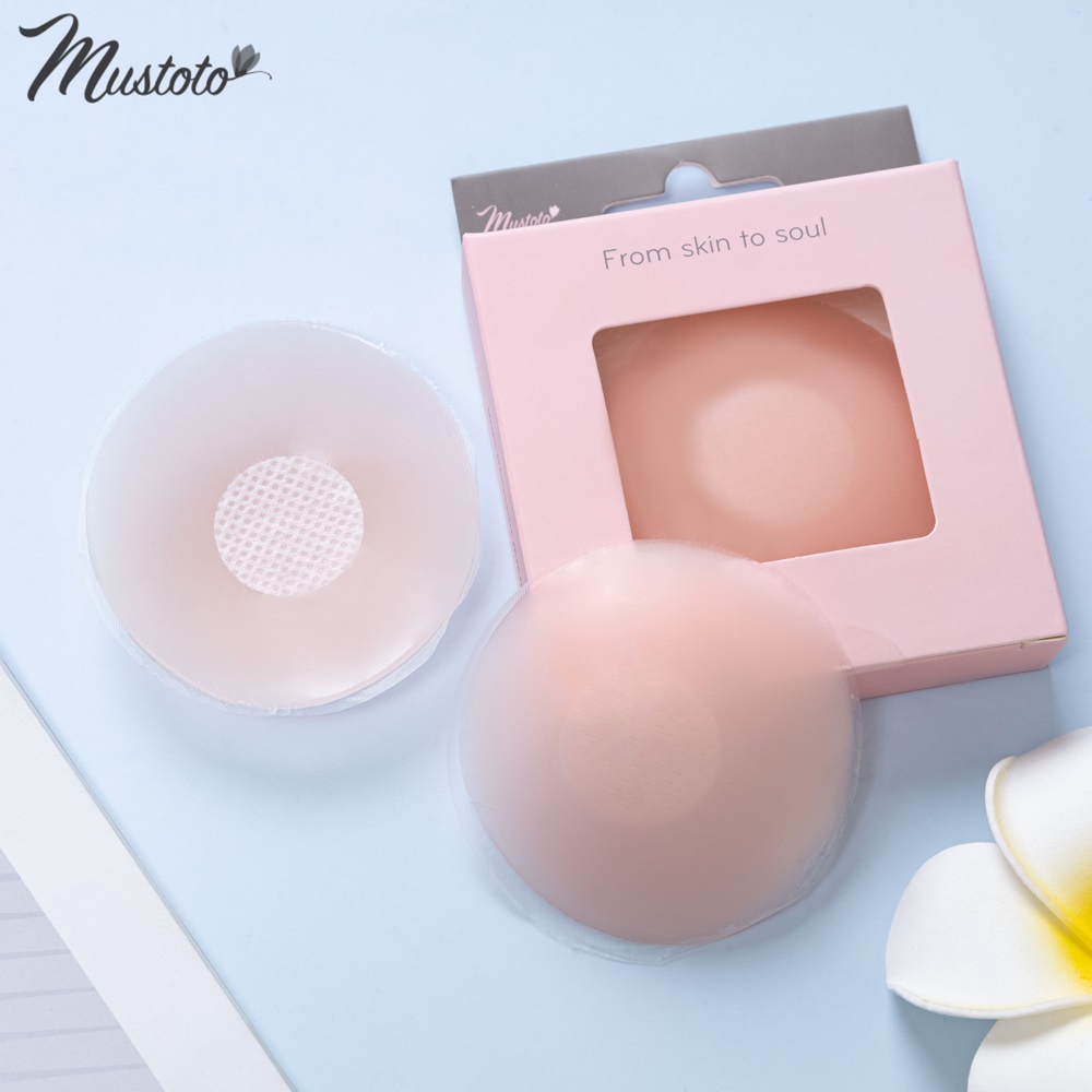 Miếng Dán Ngực Nhũ Hoa (Đầu Ti) Silicon Mustoto (1 cặp)