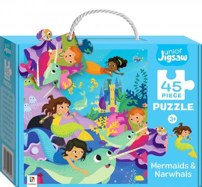 Sách - Junior Jigsaw Small: Mermaids & Narwhals - Phương Nam Book