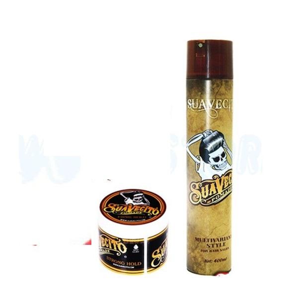 Combo gôm xịt tóc Suavecito và sáp vuốt tóc nam Suavecito