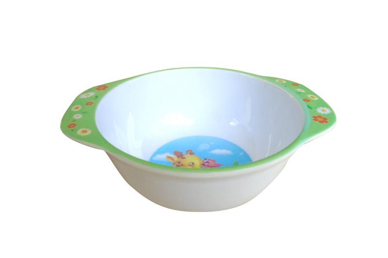 LÔ 2 CHÉN (BÁT)  ĂN CHO BÉ CÓ 2 QUAI - MELAMINE (VCP) (giao màu ngẫu nhiên)