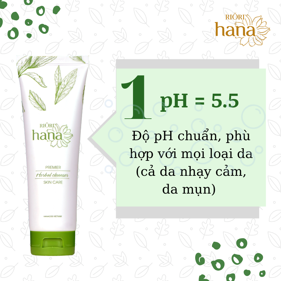 Sữa Rửa Mặt Thảo Mộc RIORI HERBAL CLEANSER 120g