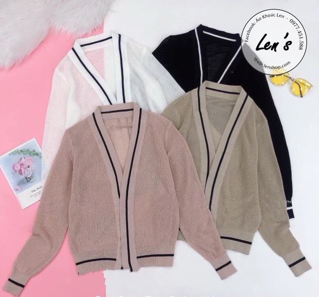 ÁO KHOÁC CARDIGAN MỎNG VIỀN