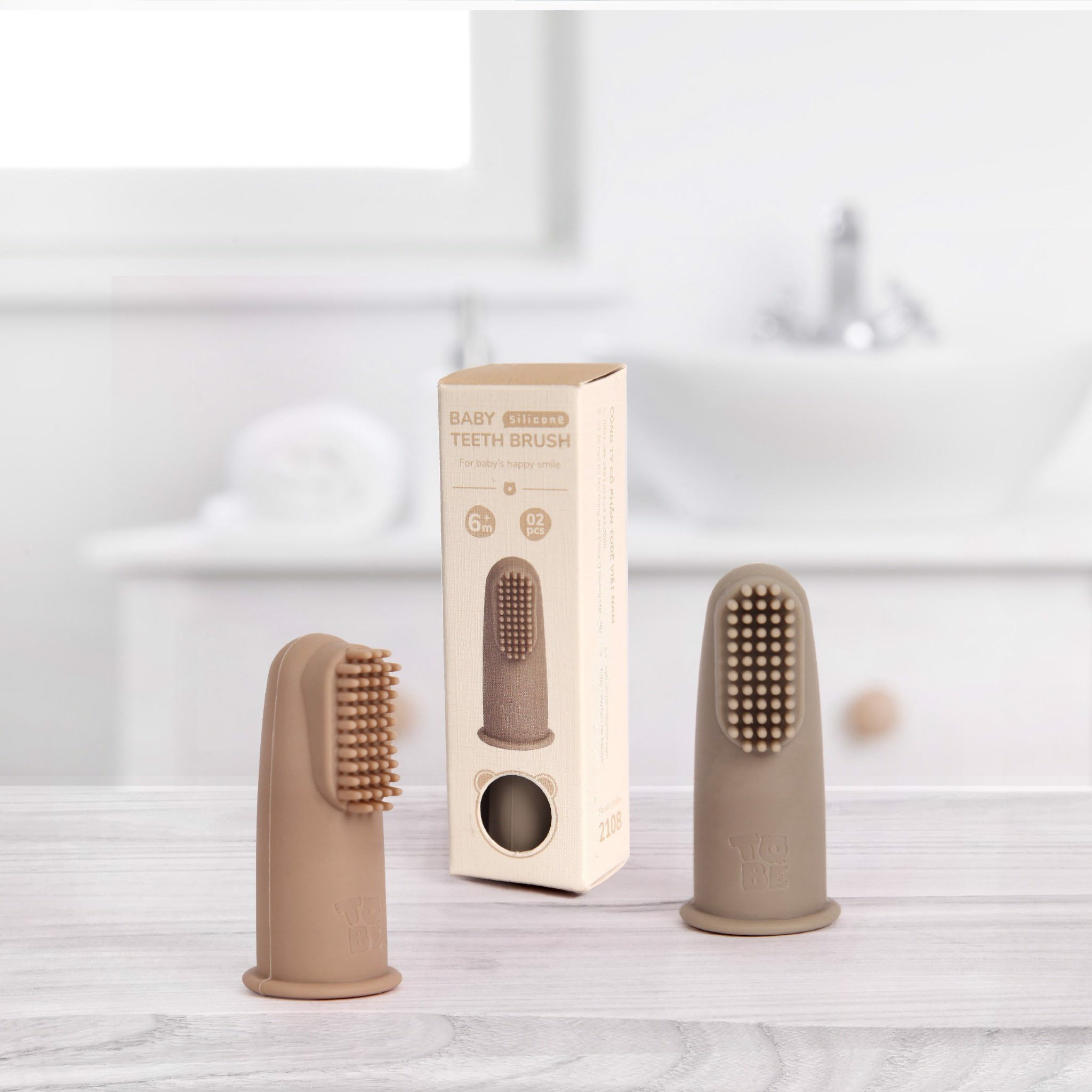 BÀN CHẢI NGÓN TAY RƠ LƯỠI SILICONE TOBÉ