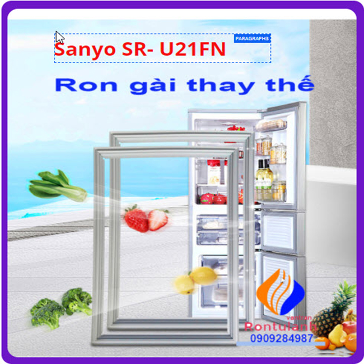 Ron tủ lạnh Sanyo SR- U21JN (ron bắt vít)