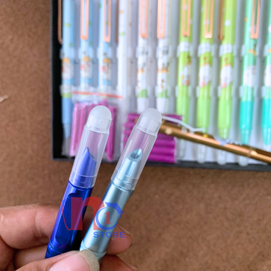 Bút Máy Bấm Xóa Được Mực Tím Kèm Ống Mực (Giao Mẫu Ngẫu Nhiên)
