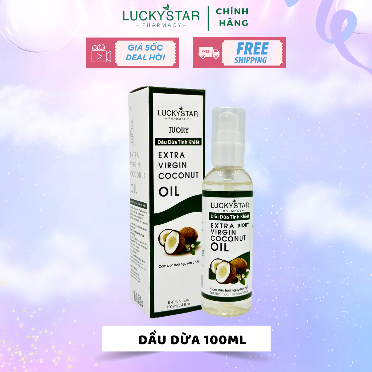 Tinh Dầu Dừa Lucky Star  100ml