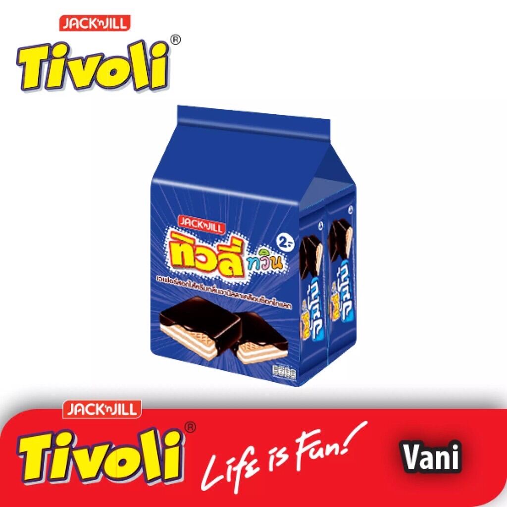 BÁNH XỐP KEM SOCOLA / VANI TIVOLI THÁI LAN GÓI 240GR- 20232