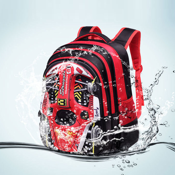 Balo chống gù lưng in hình oto 3D