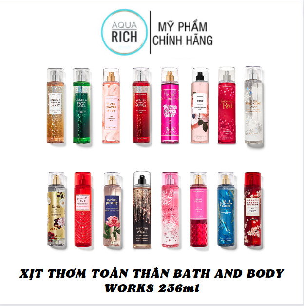 XỊT THƠM TOÀN THÂN BATH AND BODY WORKS 236ml