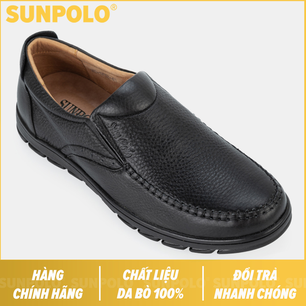 Giày nam da bò cao cấp sunpolo mu1732