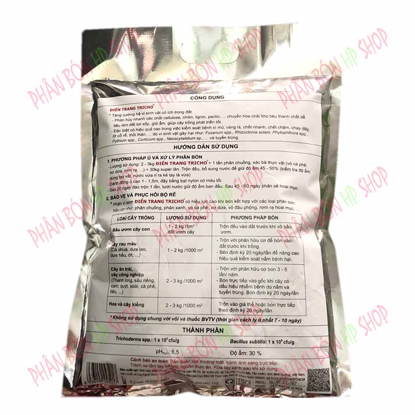 PHÂN VI SINH VẬT TRICHODERMA (1KG) - Chuyên dùng để ủ phân hữu cơ và kiểm soát nấm bệnh.