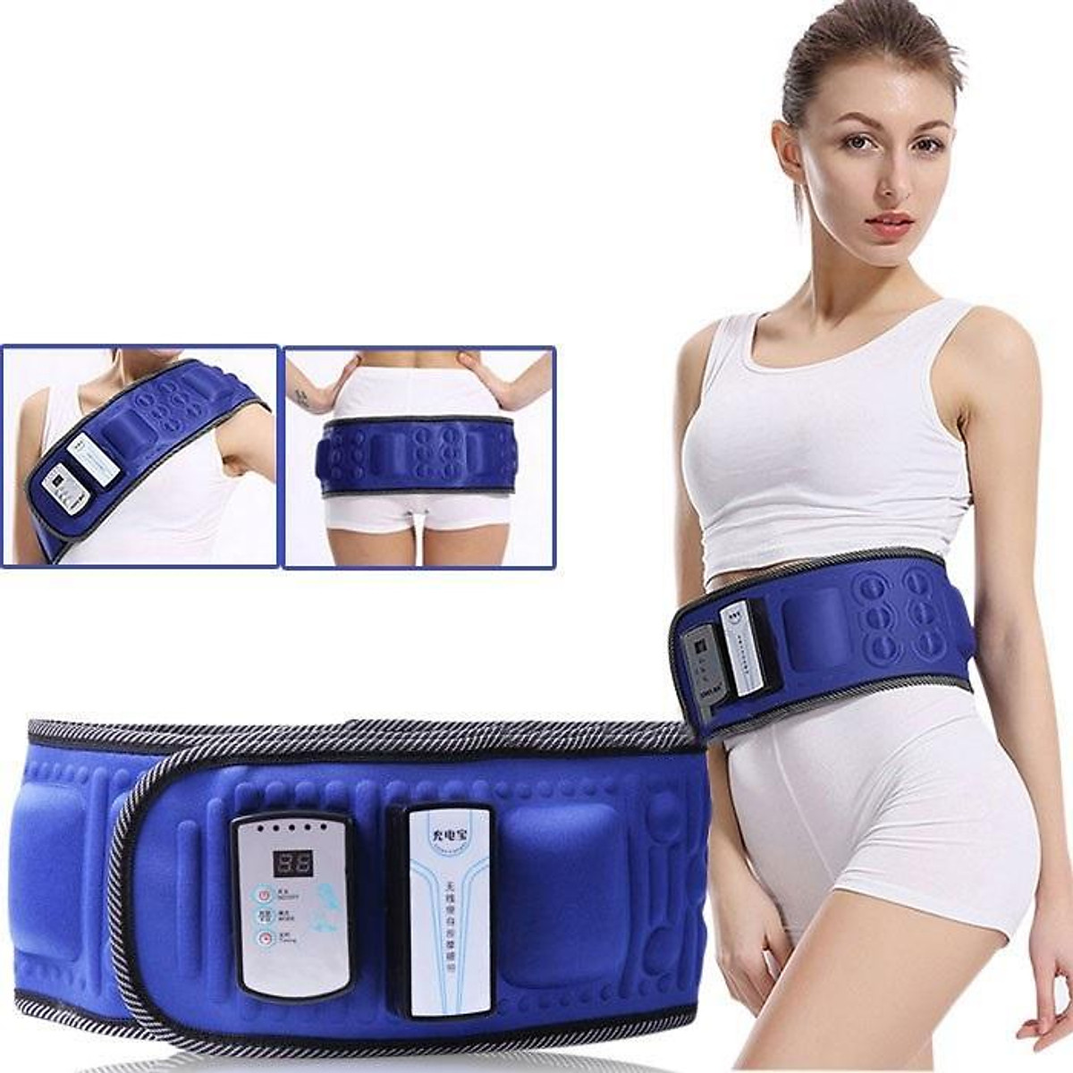 [HCM]ĐAI MASSAGE RUNG GIẢM MỠ BỤNG X5