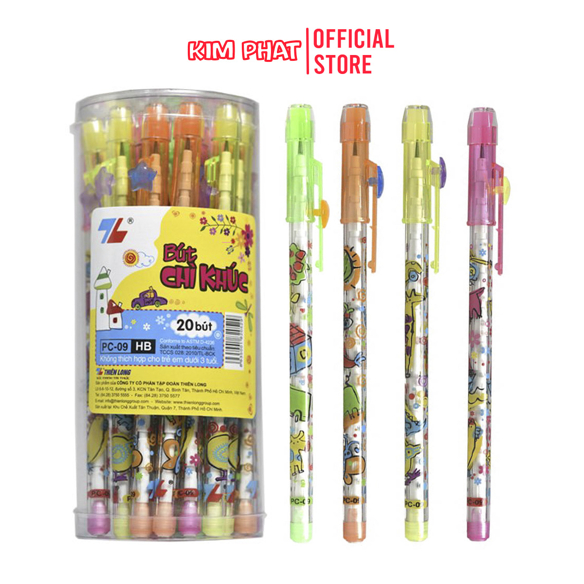 Bút chì khúc, bút chì đốt hb thiên long pc09