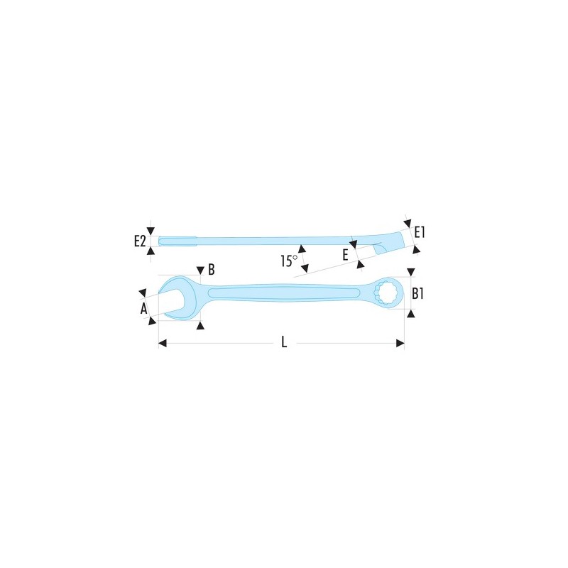 Cờ lê đầu tròng, đầu mở 10mm Pháp Facom 440.10