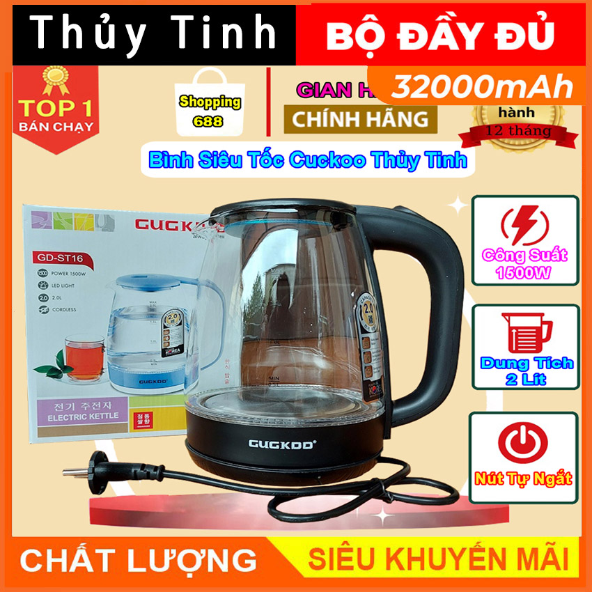 Ấm siêu tốc thủy tinh