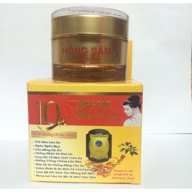 Kem Hồng Sâm Dưỡng Da 10 Tác Dụng Vip