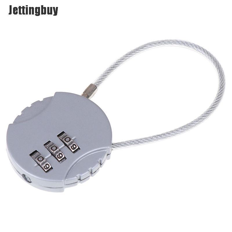 Jettingbuy 1Pc 3.7*9cm Mini 3 Digit Combination Travel Luggage Suitcase Code Lock Padlock