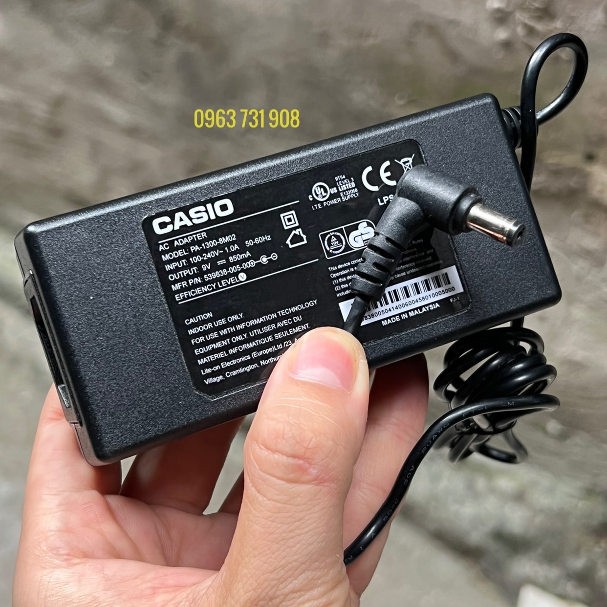 Dây nguồn đàn Casio 9V-850mA chất lượng cao