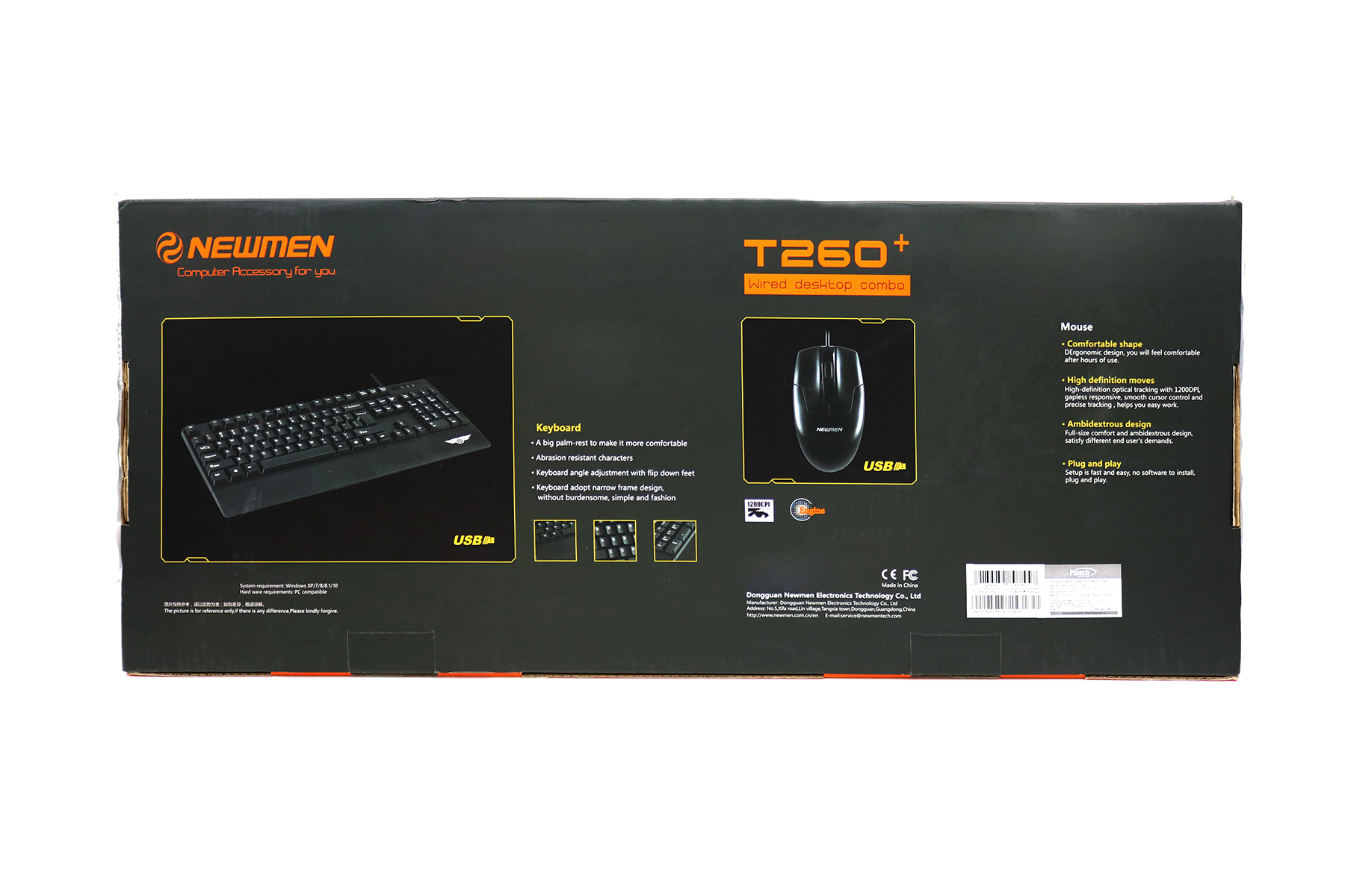 Bộ bàn phím chuột có dây Newmen T260+