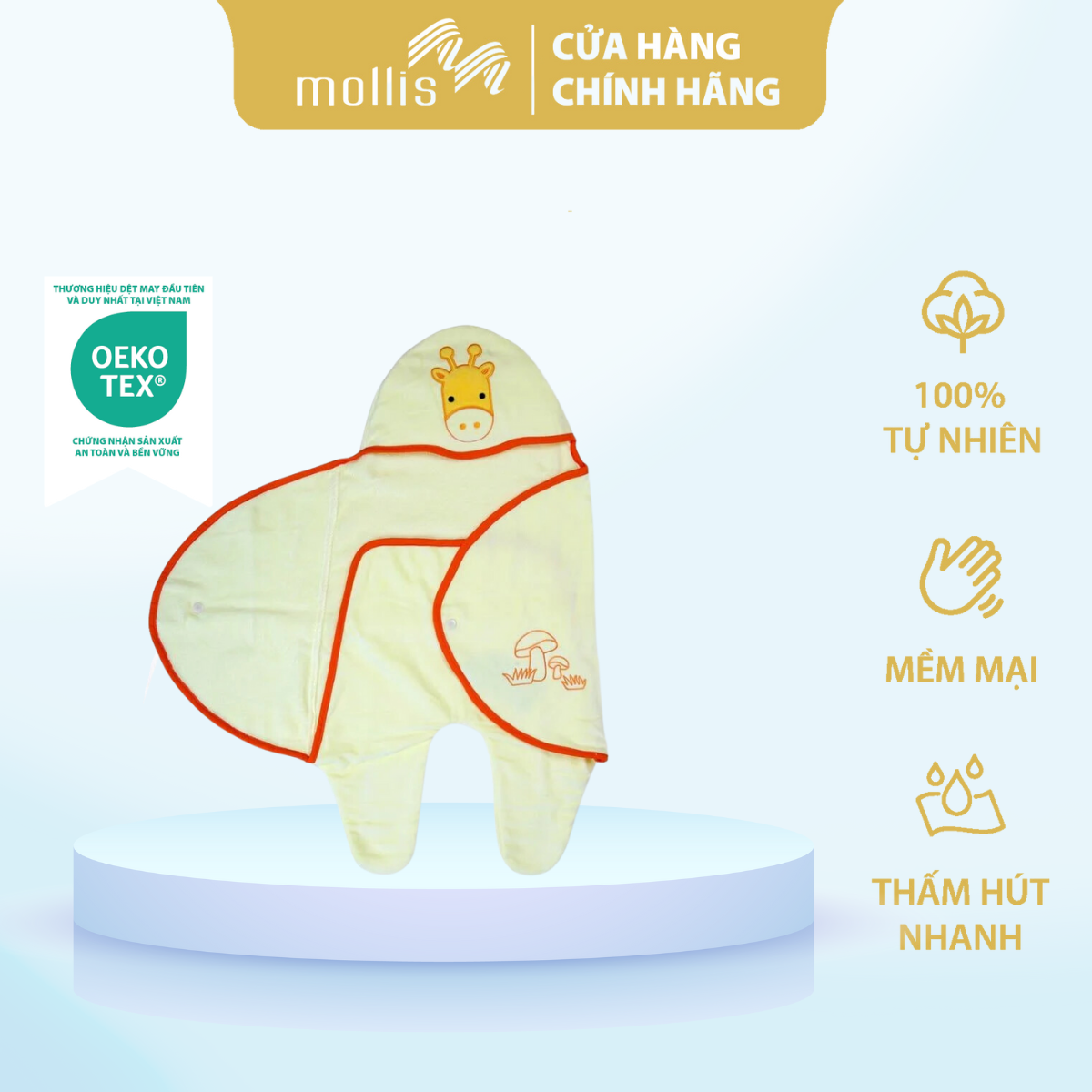 Áo choàng trẻ em Mollis Cotton N29 79cm