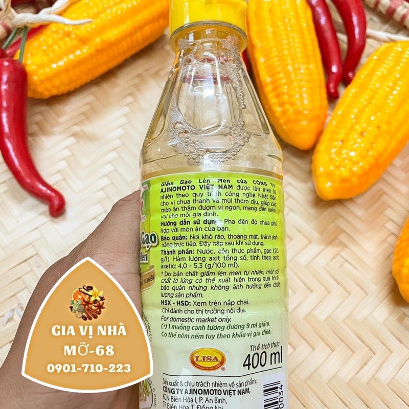 GIẤM GẠO LÊN MEN AJINOMOTO-400ML
