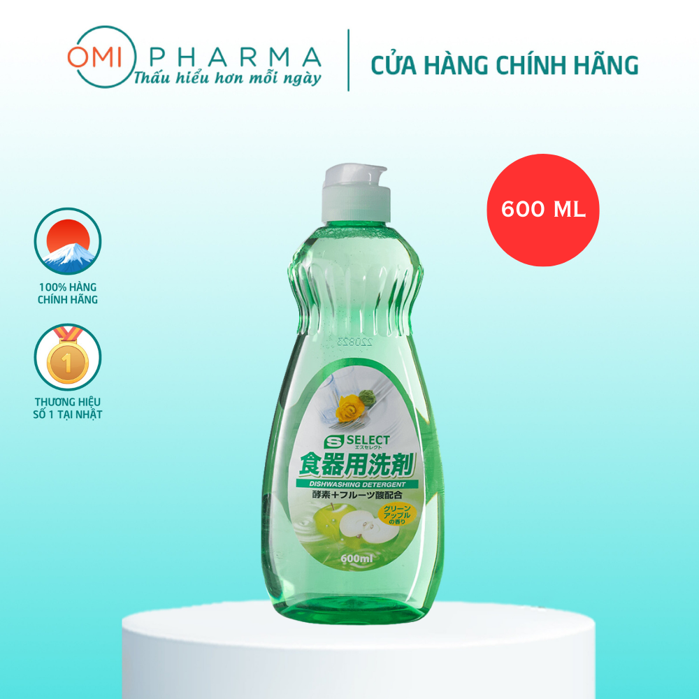 Nước rửa chén, bát s select nhật bản hương táo 600ml