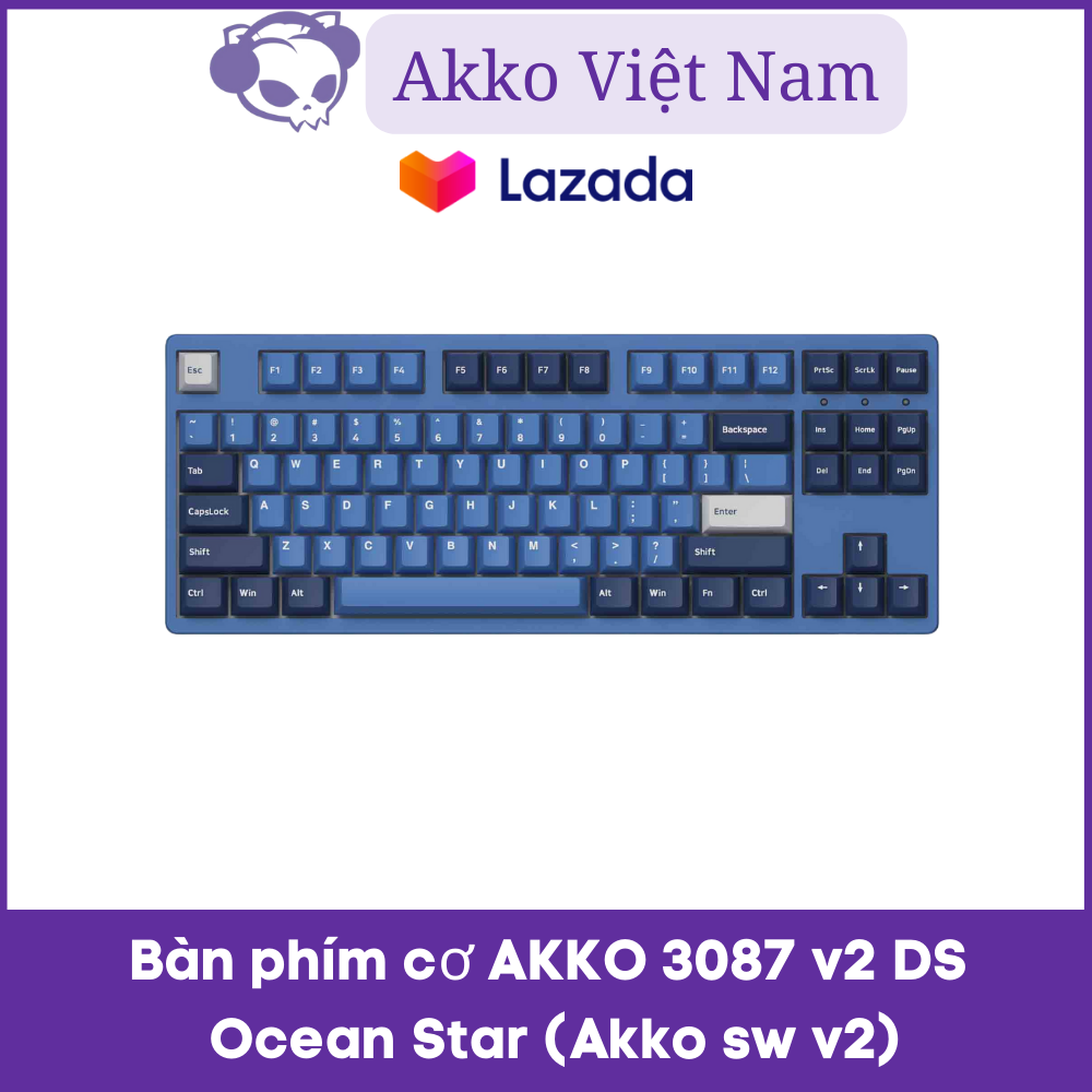 Bàn phím cơ AKKO 3087 v2 DS Ocean Star (Akko sw v2)