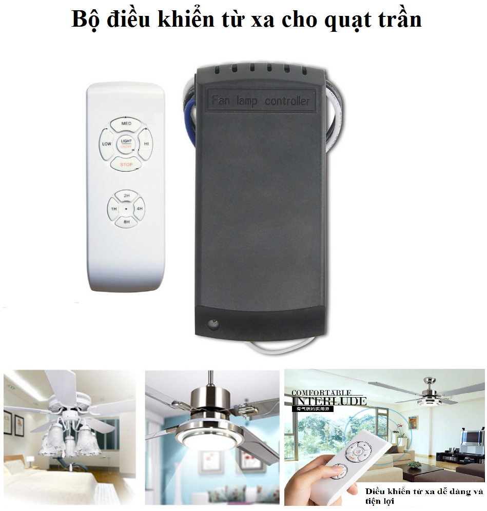 Bộ điều khiển tốc độ quạt trần 500W mạch quạt mạch quạt trần công tắc điề khiển từ xa bộ điều khiển từ xa cho quạt trần