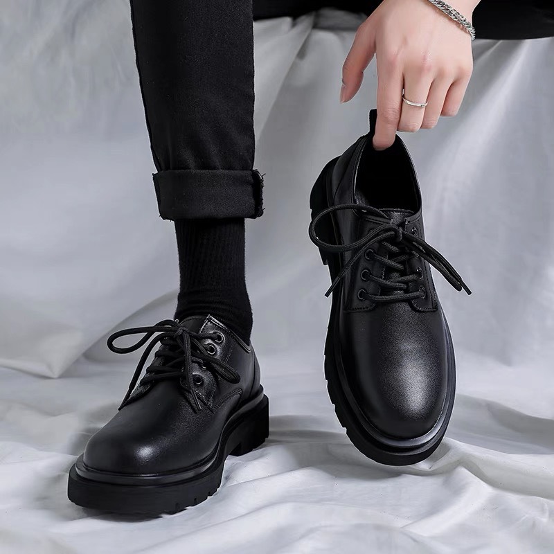 Giày boots da- Giày đốc nam cổ ngắn phong cách trẻ trung